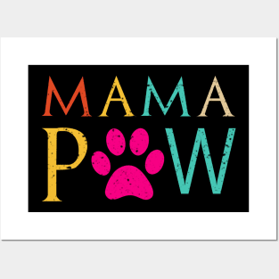 Mama Paw Retro Vintage Pet Lovers Posters and Art